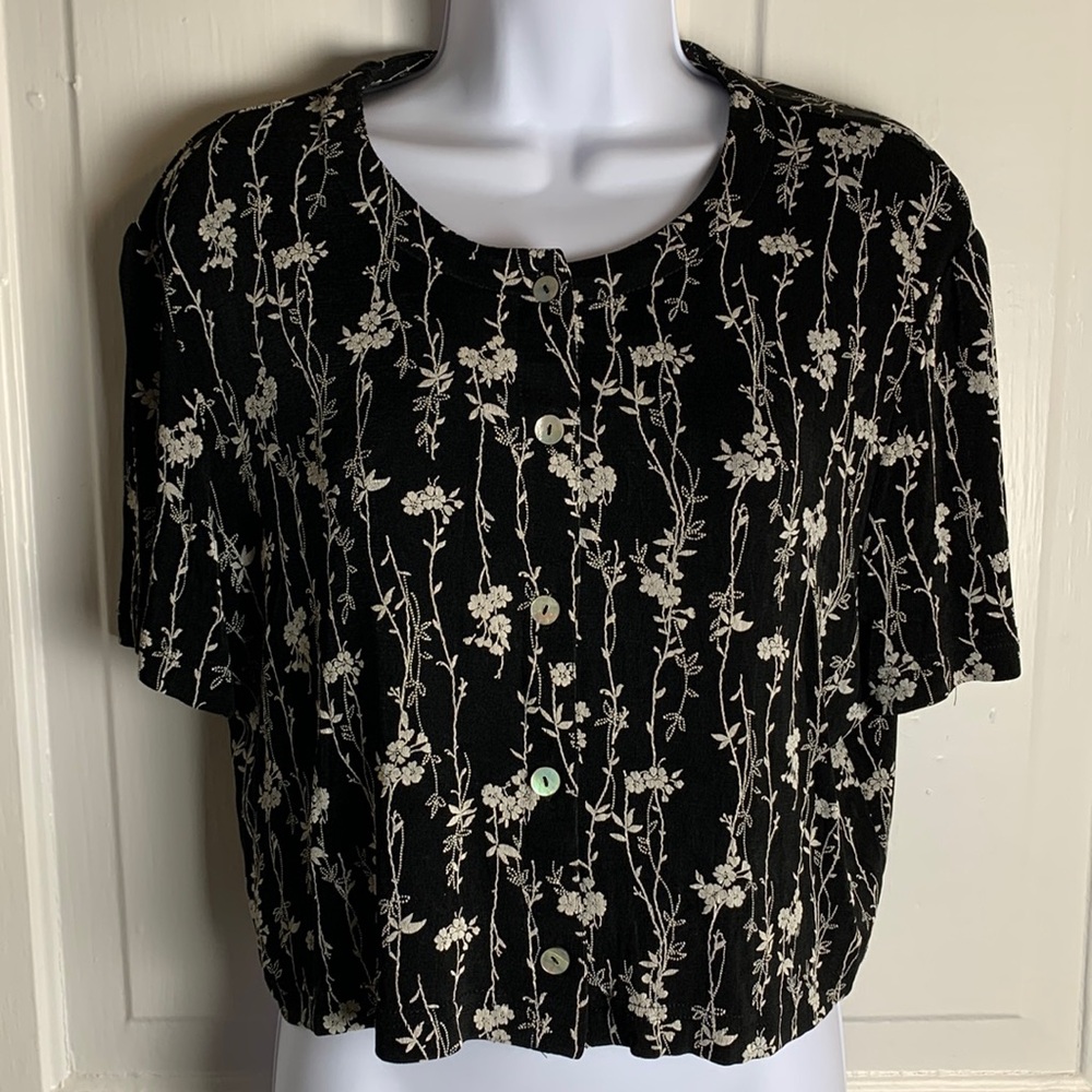 Ronni Nicole by Ouida Vintage Black Sparkle Cardigan Size 14